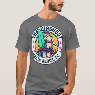 Camiseta O surfista retro Babe Crachá A Praia Folly De Lava