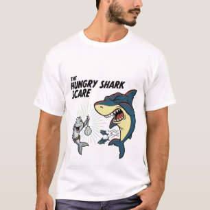 Camiseta O Susto do Tubarão Faminto