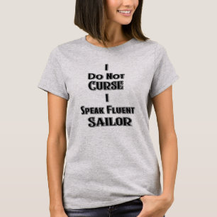 Camiseta O T 2 de Ladie maldizendo do humor