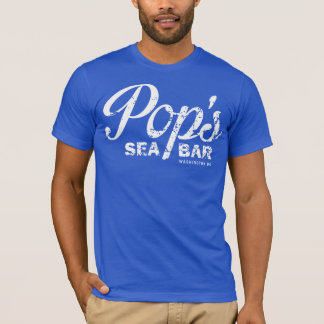 Camiseta O T azul áspero do pop