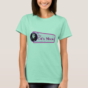 Camiseta O T da campainha do logotipo do Meow do gato
