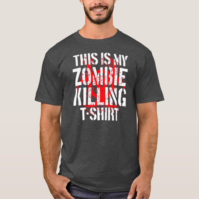 Camiseta O T da matança do zombi (Frente)