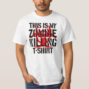Camiseta O T da matança do zombi