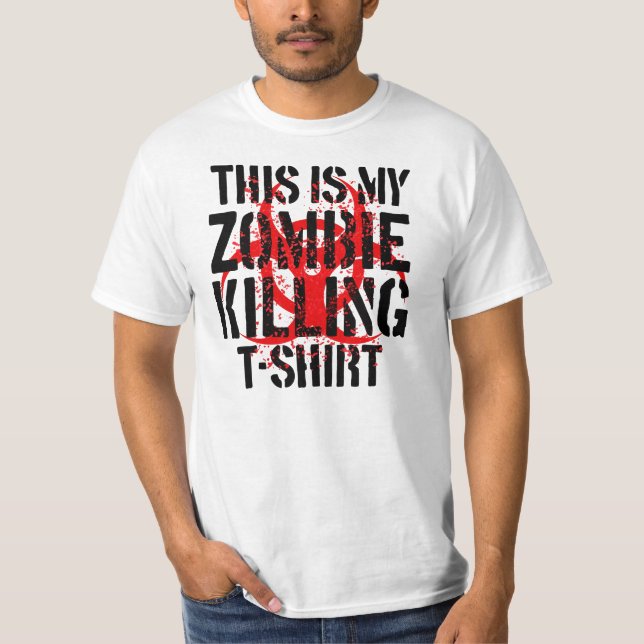Camiseta O T da matança do zombi (Frente)