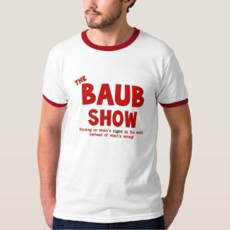 Camiseta O T da mostra de Baub
