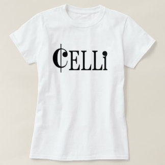 Camiseta O T da mulher básica dos Celli brancos