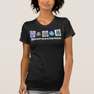 Camiseta O T da mulher do cérebro da neurociência