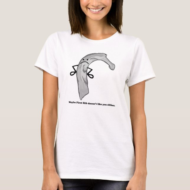 Camiseta O T da primeira mulher mal-humorada do reforço (Frente)