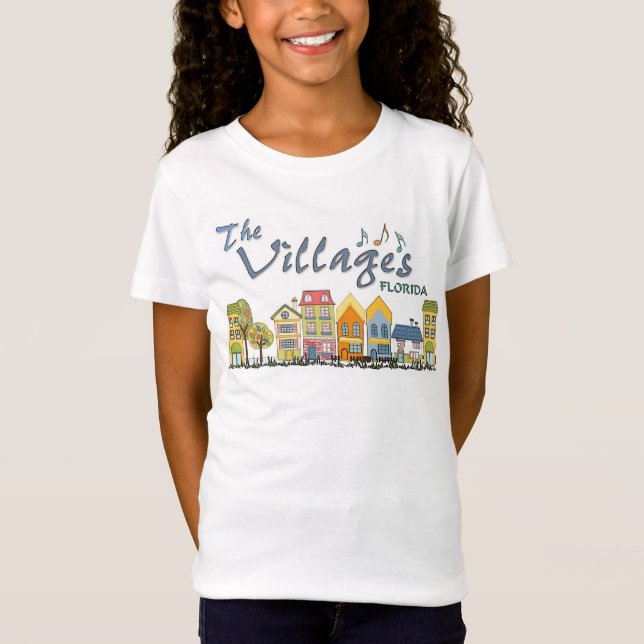 Camiseta O T das meninas da comunidade de florida das vilas (Frente)