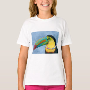Camiseta O T das meninas ruffled colar roubadas