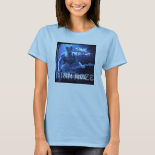 Camiseta O T das mulheres azuis de Phil