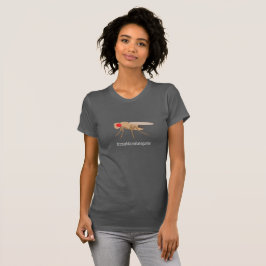 Camiseta O T das mulheres da drosófila