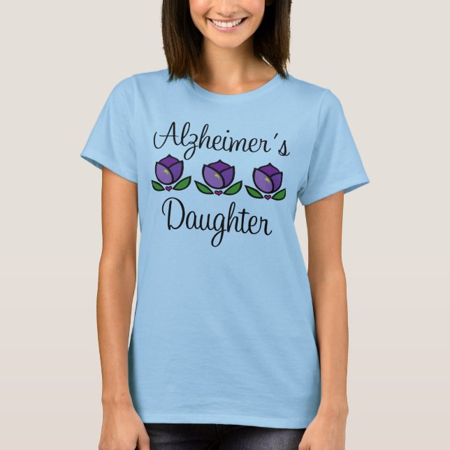 Camiseta O T das mulheres da filha de Alzheimer (Frente)