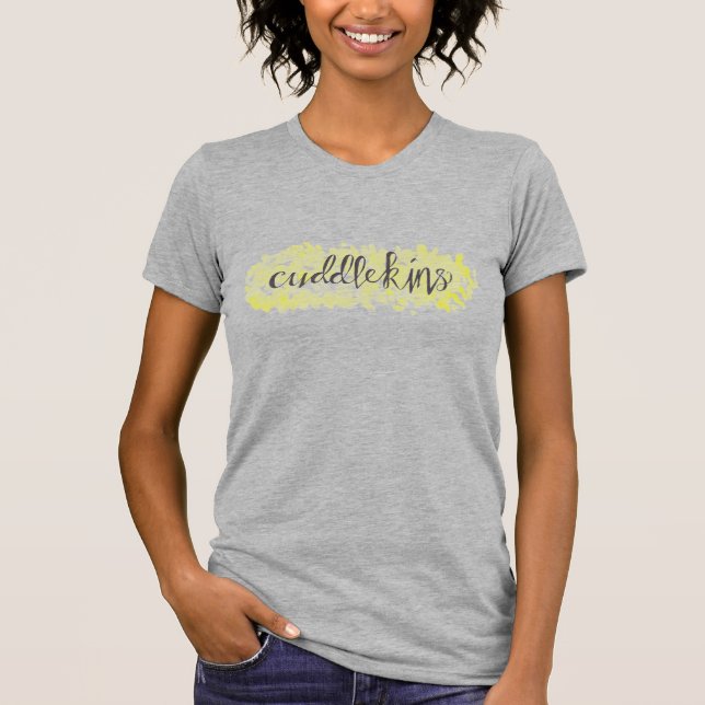 Camiseta O T das mulheres de Cuddlekins (Frente)