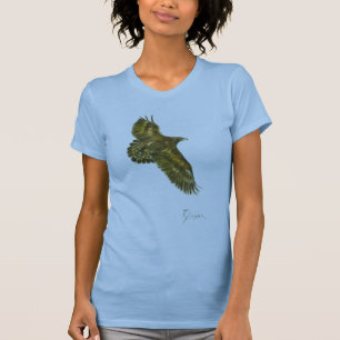Camiseta O T das mulheres de Eagle dourado