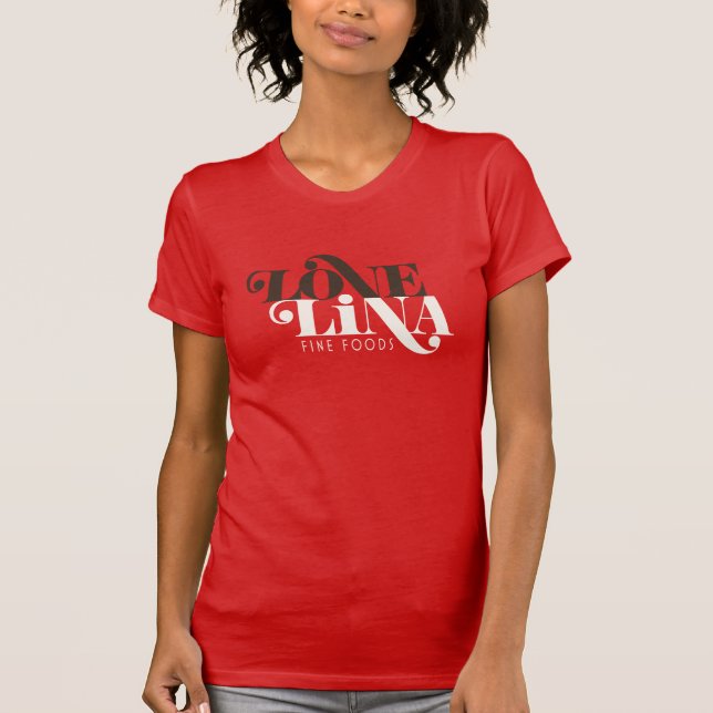Camiseta O T das mulheres de Lina do amor (Frente)