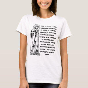 Camiseta O T das mulheres de Mary da saraiva do espanhol