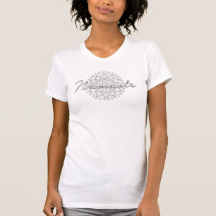Camiseta O T das mulheres de Namaste