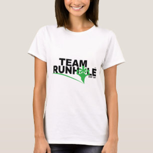 Camiseta O T das mulheres de Runhole