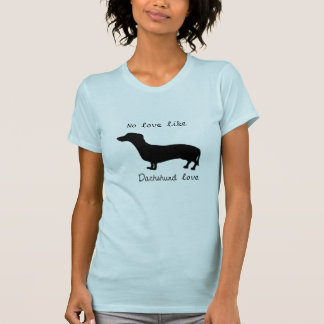 Camiseta O T das mulheres do amor do Dachsund