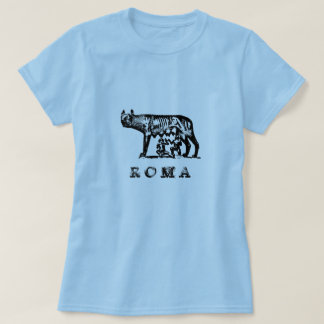 Camiseta O T das mulheres do Ela-Lobo de ROMA