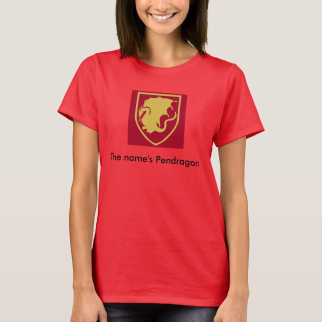 Camiseta O T das mulheres do Pendragon do nome (Frente)