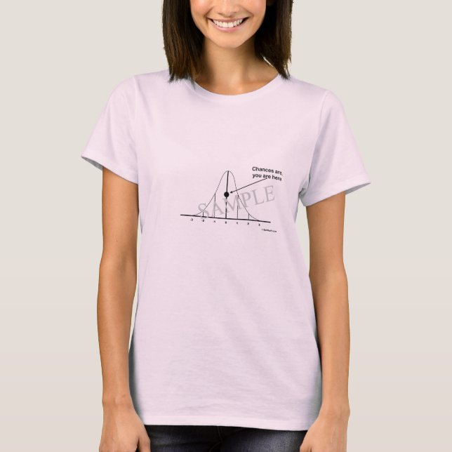 Camiseta O T das mulheres gráficas (Frente)