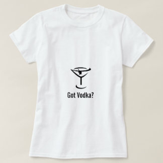 Camiseta O T das mulheres obtidas da vodca