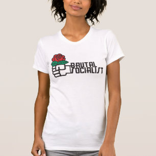 Camiseta O T das mulheres socialistas brutais
