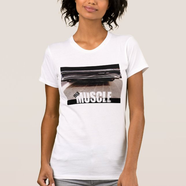 Camiseta O T de 1968 mulheres do músculo (Frente)