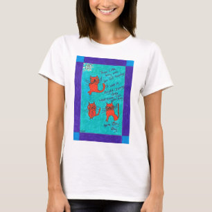 Camiseta O T de 3 mulheres pequenas de Kats do gatinho