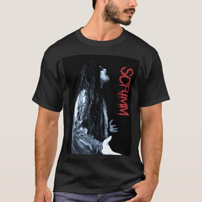 Camiseta O T de "Scrimm" das CEIFEIRAS do PECADO (Frente)