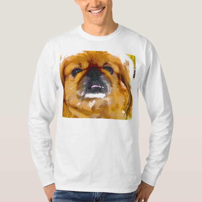 Camiseta O T do amante do cão de Pekingese (Frente)