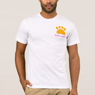 Camiseta O T do caminhante do cão