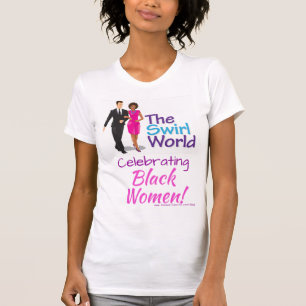 Camiseta O T do clássico do logotipo do mundo do redemoinh