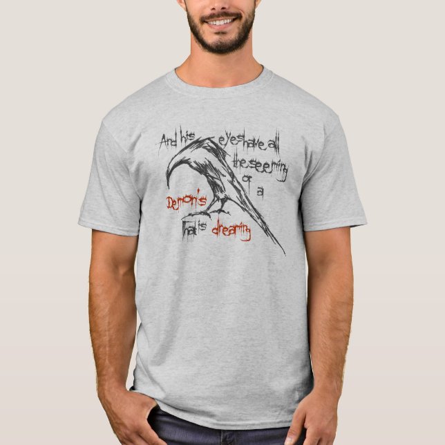 Camiseta O T do corvo (Frente)
