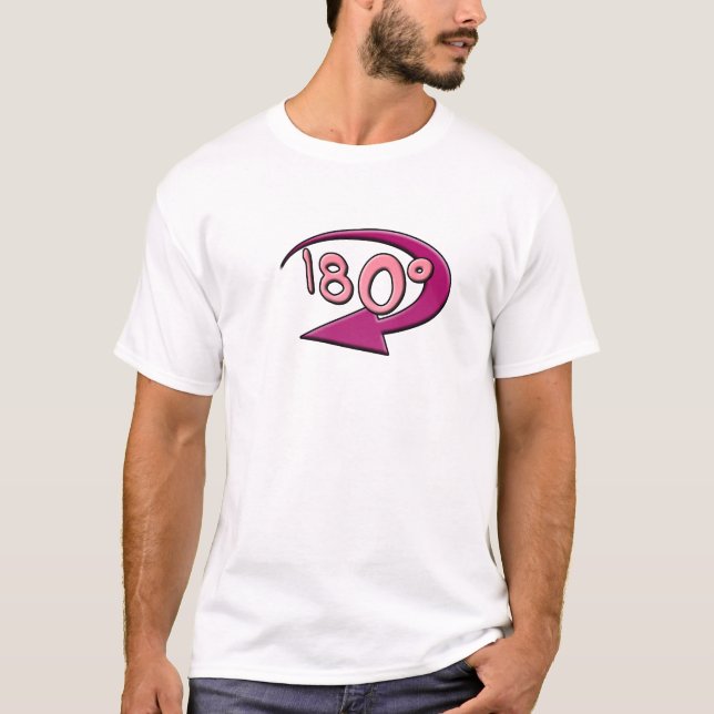 Camiseta O T do logotipo do homem 180Degree (Frente)