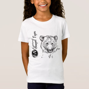 Camiseta O T do miúdo psto em perigo do tigre de Benga