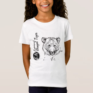 Camiseta O T do miúdo psto em perigo do tigre | de | Bengal