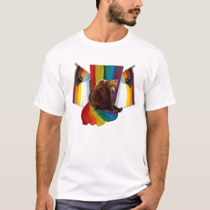 Camiseta O T dos homens alegres do orgulho do urso