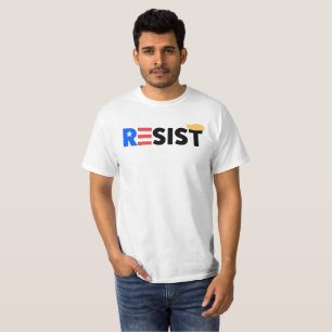 Camiseta O T dos homens americanos da resistência