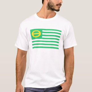 Camiseta O T dos homens da bandeira da ecologia