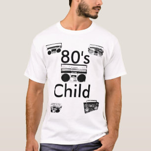 Camiseta o T dos homens da criança do anos 80