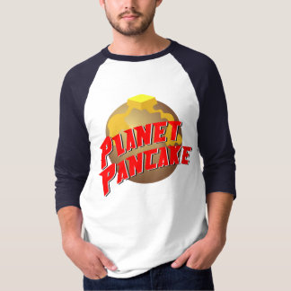 Camiseta O T dos homens da panqueca do planeta