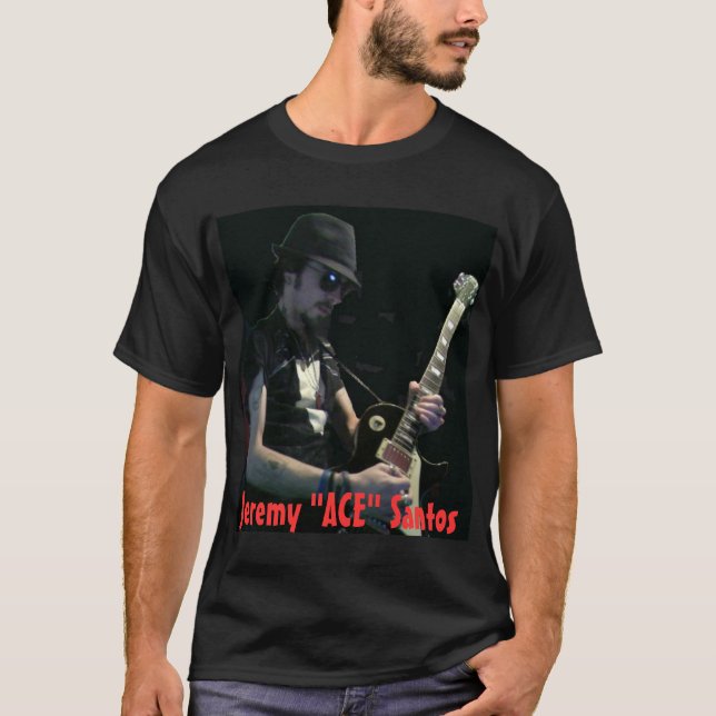 Camiseta O T dos homens de Santos do "ÁS" de Jeremy (Frente)