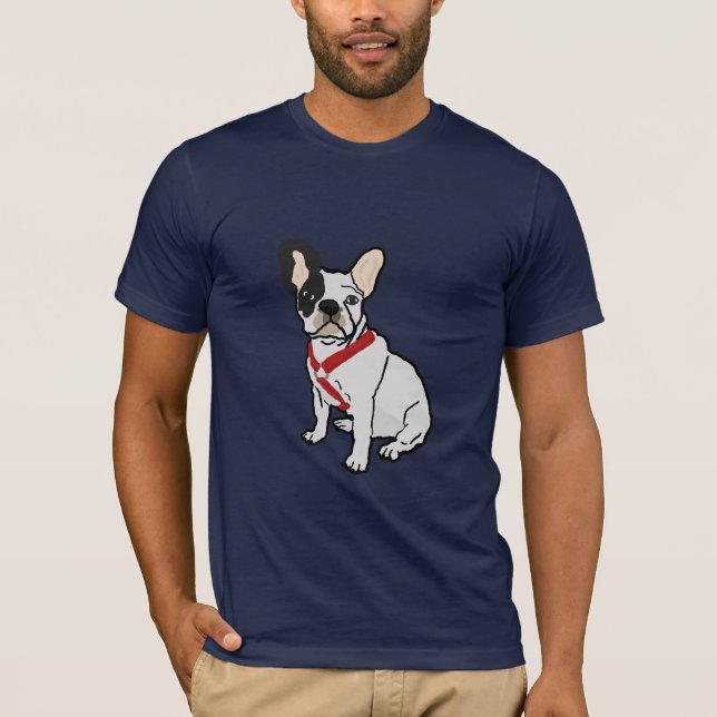 Camiseta O T dos homens do buldogue francês (Frente)