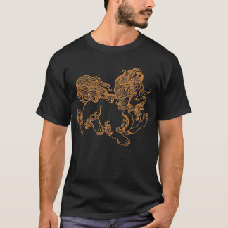 Camiseta O T dos homens do cão de Foo