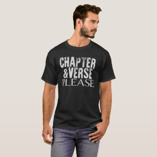 Camiseta O T dos homens do capítulo e do verso por favor