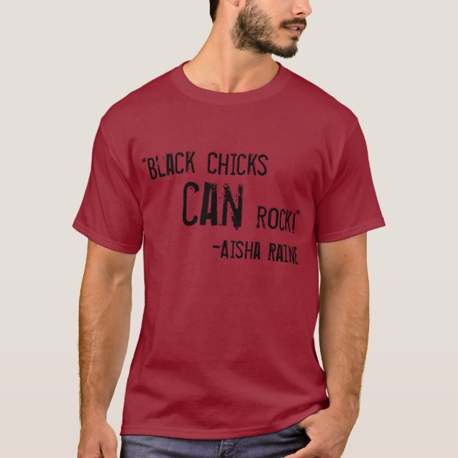 Camiseta O T dos homens do slogan de Aisha Raine (Frente)