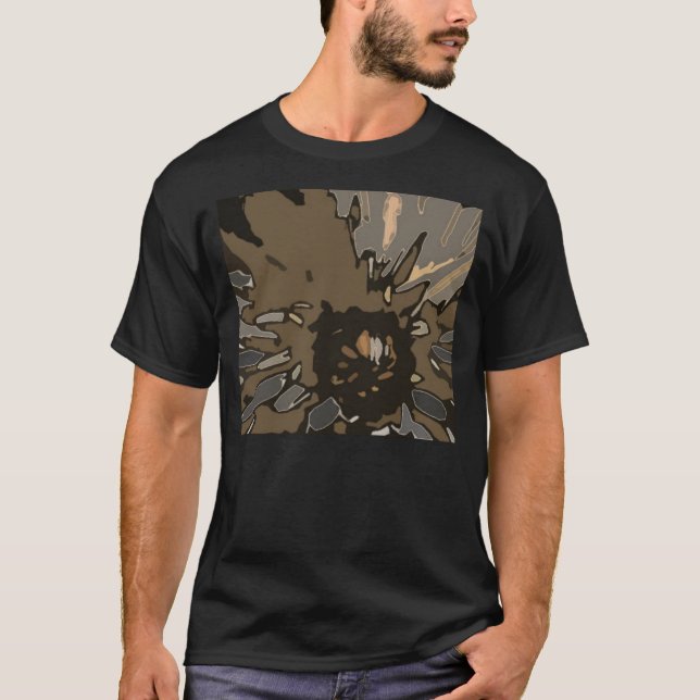 Camiseta O T dos homens escuros da arte de Digitas (Frente)